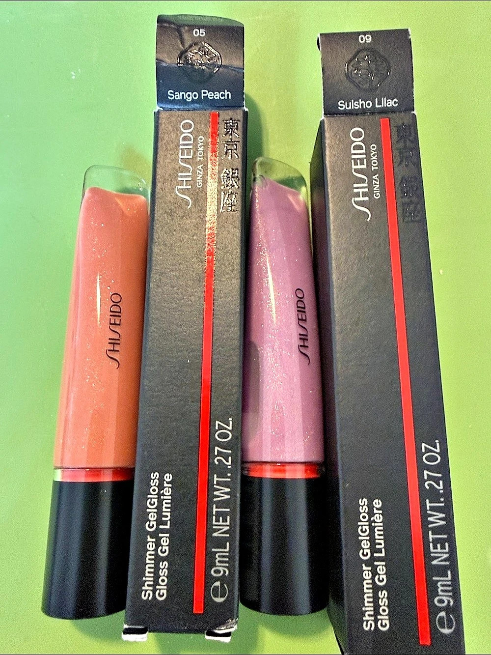 Shiseido Shimmer GelGloss Lip Gloss Duo in Pink & Purple NWT